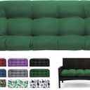 DANGHOOGY Outdoor Bench Cushions, Waterproof Patio Loveseat Cushions for Outdoor Furniture, Thick Love Seat Bench Cushions, 44" x 19" x 5", Green