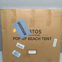 TOBTOS UPF 50+ Pop Up Beach Tent, Easy Set Up Beach Umbrella, Sun Shelter for 2-3 People UV Protection Portable Sunshade, Baby Canopy Cabana, Lightweight with Carry Bag, 78"L x 59"W x 53"H