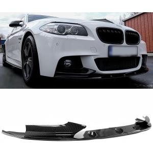 Front Lip Compatible with BMW F10 F11 5 Series 2011-2016, Fits for 528i 535i 535d 550i M5 GT xDrive, Bumper Air Dam Lower Chin Spoiler Splitter, Protection Body (Carbon Fiber Pattern)