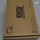 JQK 1/2 Inch Overlay Cabinet Door Hinges Black, 50 Pack 25 Pairs Flush Face Mount Cupboard Self-Closing Kitchen Cabinet Hinges, CH200-BK-P50