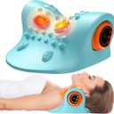 snawowo Neck Massager with Heat,3 in 1 Portable Massager with Cervical Traction &Comfortable Stretching Adjustable Intensity for Neck & Shoulder Relaxation at Home, Office
