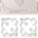 4 Pcs Ceiling Molding Kit Corners Murals Trim French Style Accent Wall Decor for Interior Medallion Ceiling with Flowers Pattern Decorative Panels for Wall (13.4 x 13.4 in,Classic)