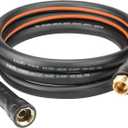 EADUTY Hybrid Lead In Garden Hose 5/8 IN. x 10 FT, Heavy Duty, Lightweight, Flexible with Rotatable Grip Handle and Solid Brass Fittings, Gray+Orange