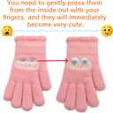 Winter Gloves for Girls Touch Screen Warm Soft Elastic Thermal Knit