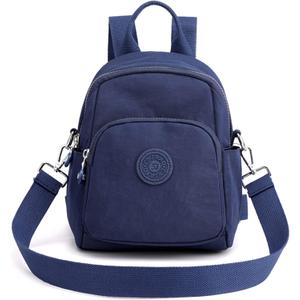 Kawaii Mini Backpack Aesthetic Backpack Cute Japanese Small Backpack Women Simple Wallet (Navy Blue)