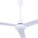 56" White Weatherproof Industrial Ceiling Fan  High-Performance DC Motor  Wall Control  Ideal for Outdoor Patios, Gyms & Warehouses