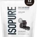 Isopure Zero Carb 100% Pure Whey Isolate Protein Powder, Gluten Free, With Vitamins, Cookies & Cream, 25g Protein Per Serving, 1 Lb, 15 Servings (Packaging May Vary) (EXP 03/25/26)