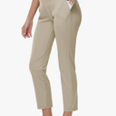 Women's Stretch Golf Pant - 7/8 Ankle Work Travel Teacher Casual Business Sweatpants with Belt Loops Zip Pockets UPF50, Size L