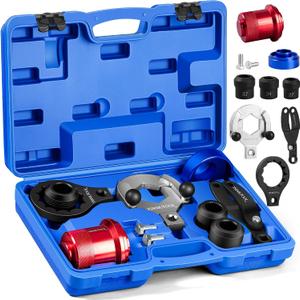 13PC Rear Drive Axle Differential Installer Remover Tool Set Fit For BMW M2 M3 M4 M5 E70 E71 E82 E90 E91 F12 F13 X3 X5 7 Series Replace 335040 335050 335060 335080 with 27/34/37 Teeth Socket