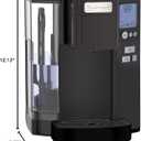 Cuisinart Coffee Maker, Single Serve 72-Ounce Reservoir Coffee Machine, Programmable Brewing & Hot Water Dispenser, Stainless Steel, Black