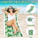 Lineshading 2 Pack Portable Beach Lounge Chair for Adults Folding Tanning Mat Lightweight Sun Beach Lounger Ideal Beach Chairs Adjustable Position Lawn Chair Outdoor Sunbathing(Monstera Leaf), 21.25 x 63.5 inches