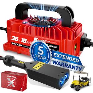 36 Volt 18 Amp Golf Cart Charger with 2-Pin D Style Plug for EZGO TXT Charger Only for Lead Acid Battery