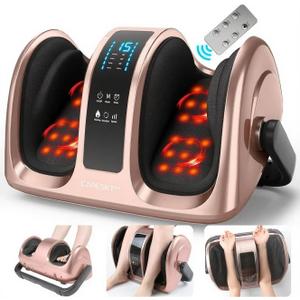 CARESKY Shiatsu Foot Massager with Heat, Rolling Deep Kneading, Feet Massager Machine for Plantar Fasciitis, Neuropathy Pain, Size up to 14", Multiple Modes