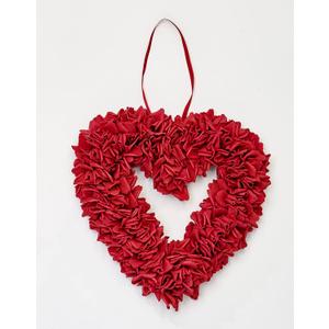 13" Floral Heart Valentine Wreath