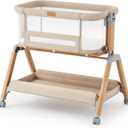 3-in-1 Baby Bassinet, Bedside Bassinet with Rocking Mode for Newborns