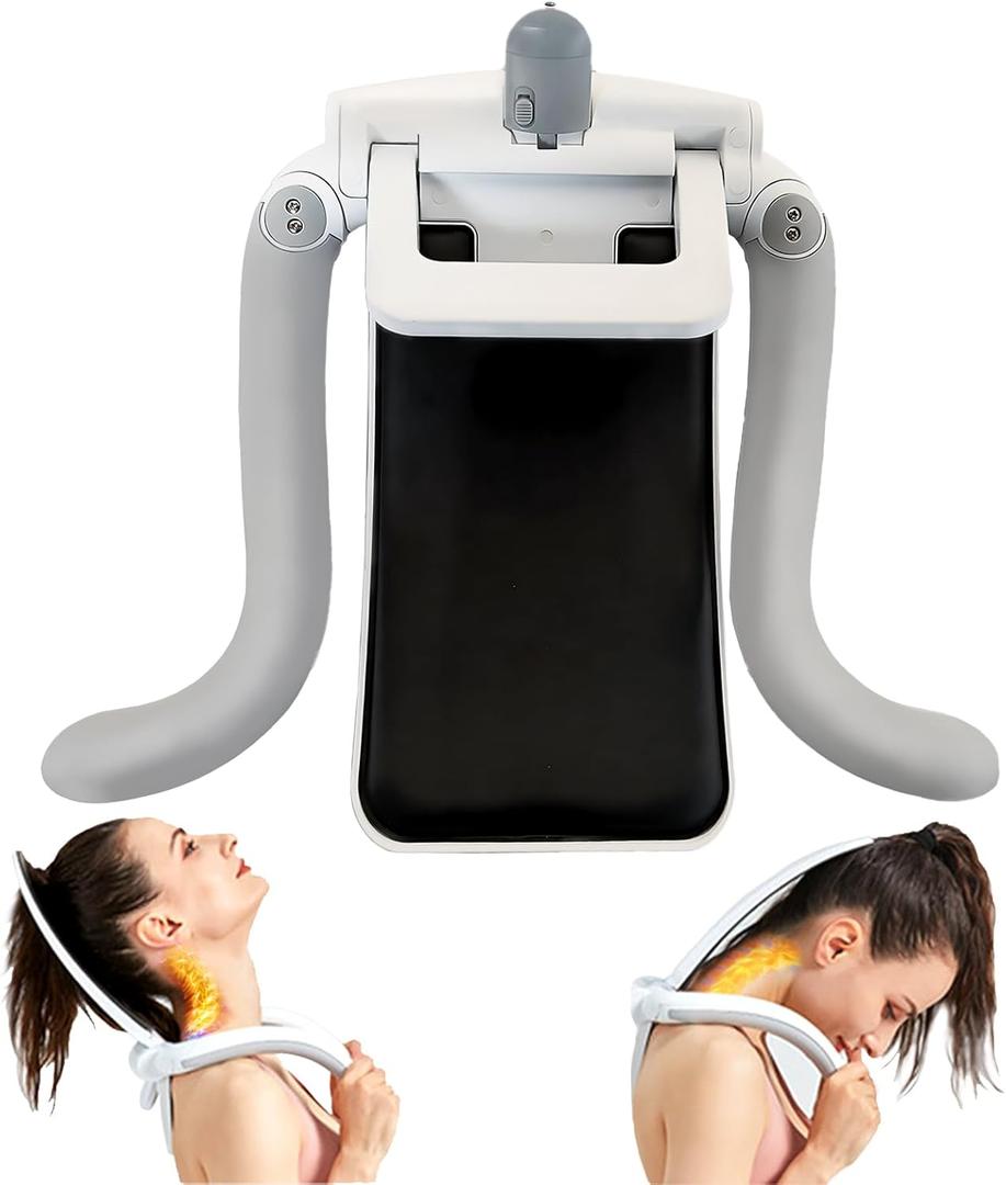 Neck Trainer with Adjustable Resistance for Neck Discomfort Relief Strength Training & Mobility Improvement for Athletes Desk Workers Phubbers Cervical Spondylosis Degeneration Alleviate Fatigue