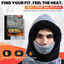 Heat Logic Sherpa Fleece Balaclava and Trapper Hat for Men, Warm Winter Face Mask for Adult, Face Cover Winter Hat (Grey)