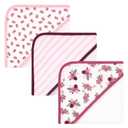 Hudson Baby Unisex Baby Cotton Rich Hooded Towels, Warm Floral, One Size