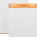 Amazon Basics Sticky Easel Pads for Presentations, Brainstorming, Classroom Use, Bleed-Resistant, Easy to Hang, 25 x 30 in, White, 2-Pack
