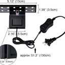 WEAVERBIRD Aquarium Light Fish Tank LED Light 6W 12 LED Planted Clip Lamp for 8-15Inch 6mm Thick Fish Tanks