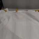 Jinchan Linen Tie Top Curtains 36 Inch Length Farmhouse Cafe Curtains Set of 2 for Bedroom Bathroom Rustic Small Windows Light Filtering Crude Panels with Mustard Yellow Ties