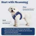 rabbitgoo Dog Harness Small Sized and Leash Set, Step in Soft Light Puppy Vest, Breathable Mesh Pet Harness, Reflective for Safe Outdoor Walking, Navy Blue, M
