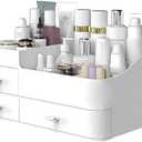 ONXE Makeup Organizer with Drawers,Large Capacity Bathroom Organizer and Storage,Vanity,Bathroom,Bedroom Countertop Storage for Skincare,Cosmetics,Perfume,Brushes,Eyeshadow,Lipstick, Nail Polish