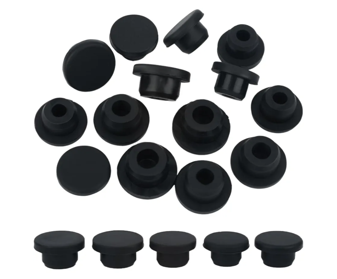 GORGECRAFT 11PCS 5 Sizes 16/17/18/19/20mm Inner Diameter Silicone Salt and Pepper Shaker Stoppers Reusable Black Replacement End Plug Insert Bottle Inner Plugs for Cosmetic Glass Bottle Pipes