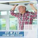 DoubleFill 2 Pack 2' x 2' Plastic Perforated Tiles with 3/8" Holes 24" x 24" White Drop Ceiling Tiles Plastic Ceiling Grid Covers