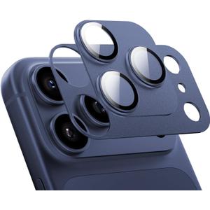 MAGIC JOHN for iPhone 17 Pro Camera Lens Protector 6.3'', HD Clear, Magnetic Tempered-Glass Lens Film, Ultra-Tough, Anti-Scratch, Case Friendly, 2 Pack,Blue
