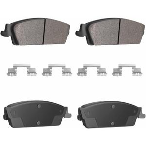 4PCS Rear Semi-Metal Brake Pads Fit for Chevy Suburban 1500 2007-2014 Tahoe 2007-2014 Silverado 1500 2007-2013 Cadillac Escalade 2007-2014