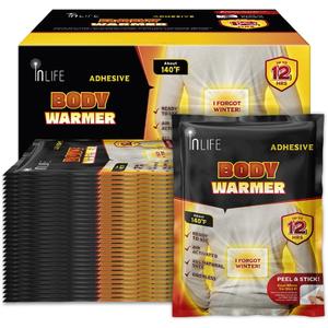 InLife Super Warmer for Body with Adhesive backing | all Natural & Safe, Instant Quick Heat, Easy & Comfort | Bigger & Wider size, Air Activated, Single Use, Stable & Long-Lasting | Odorless, 30 packs