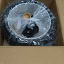 Rattan Light Fixtures, Hand-Woven Boho Flush Mount Ceiling Light, Handmade Rattan Light Fixtures Ceiling Mount with Fabric Shade, Farmhouse Light Fixture for Bedroom Hallway Entryway (Black)