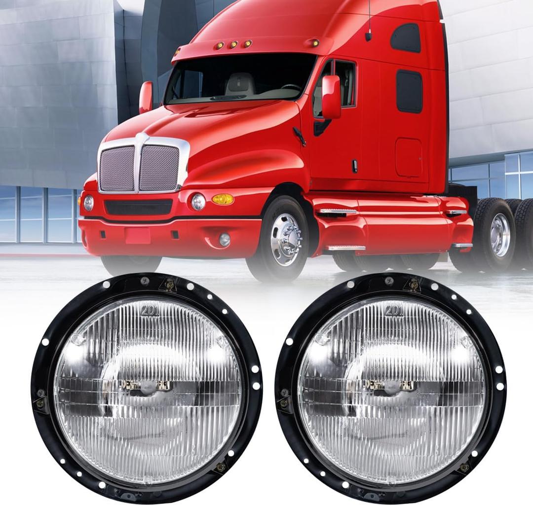 Headlights for Kenworth T2000 1997-2011 Headlight Assembly Replacement Kenworth T2000 Front Headlamp Driver & Passenger Side