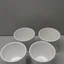 Ton Sin Plant Pots,White 6 Inch Flower Pots for Plants,Ceramic Planter with Drainage Holes,Indoor Planter Pots with Saucer,Outdoor Garden Pots (White, 4 Pack)