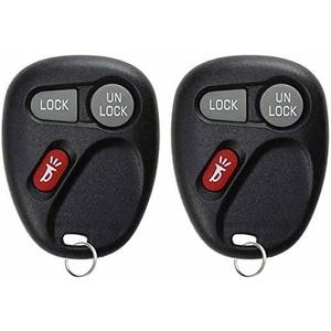 KeylessOption Key Fob Replacement for 1998 1999 2000 2001 2002 Chevrolet Chevy Silverado Suburban Tahoe GMC Yukon Sierra Oldsmobile Keyless Entry Remote Control, 3-Button 15732803-2 Pack (black)