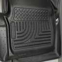 Husky Liners Weatherbeater Floor Mats | Fits 2015-2025 Ford F-150 (Includes 2022-2025 Lightning) SUPERCREW & SUPERCAB ONLY | Front Row, 2-pc Black - 18361