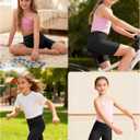 Ruisita Toddler Girls Biker Shorts Solid Bike Cartwheel Shorts Kids Under Dress Dance Safety Shorts (S)