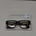VISOONE Enhanced Version Rectangle Chic Preppy Look Blue Light Blocking Glasses for Women Men RIVER-LIGHTER (Black)