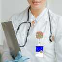 3 x Funny Nurse Badge Reel Cute Medical Nursing Badge Reel Retractable,You Can't Have a Bad Day at Work if You Don't Go Id Card Holder with Alligator Clip for Healthcare Doctor Teacher Gifts