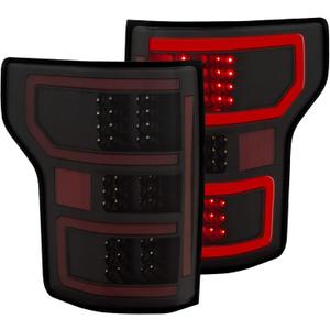 Anzo USA 321338 Tail Light Assembly LED Clear Lens Black Housing Red/White Light Color Pair Tail Light Assembly