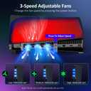 NexiGo PS5 Horizontal Stand with Charging Station for PS5 and Edge Controllers, Silent Cooling Fan with Adjustable Speed, [Auto Power On/Off], Compatible with PS5 Disc & Digital Editions, Black