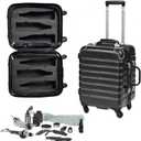 FlyWithWine by VinGardeValise 6-Bottle Hard Shell Wine Suitcase with Hinomoto 360 Spinner Wheels  TSA Approved Wine Luggage with Removable Foam Insert and 18 Wine Accessories