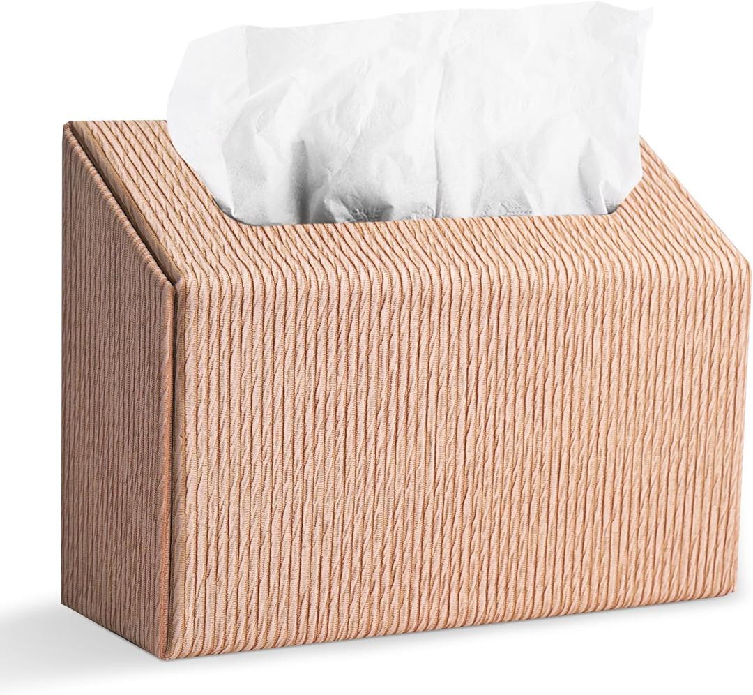 Leather Cover for Disposable Paper Hand Towel Box, Compatible with Kleenex Paper Hand Towel(Wood Apricot)
