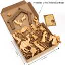 2 x Wooden Nativity Set  Nativity sets & figures | Xmas nativity set  christian christmas decor  Christmas Dcor 2025  Natural Solid Wood Tabletop  Xmas christian set (Risen)