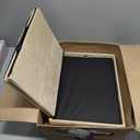 Storage Ottoman Foot Stool, 17 inches Folding Ottoman with Storages, Velvet Storage Bench with Side Pocket, Foot Rest for Living Room, Bedroom (Milky Tea Color)