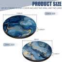 Round Stove Burner Covers For Electric Stove,Fluid Blue Gold Marble Print Gas Stove Burner Covers Set Of 4, 8 Inches And 10 Inches Cooktop Decorative Stove Top Covers