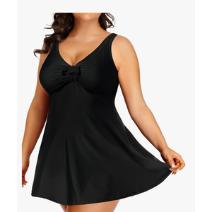 Daci Plus Size Two Piece Swimsuits for Women Flowy Tankini Swim Dress with Short Bathing Suits XXL