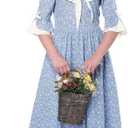 Colonial Village Girl Kid's Costume (X-Large, Blue)