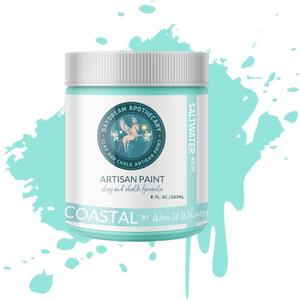 Premium Chalk Style Paint for Furniture, Home Dcor, Wood, DIY Interior Projects, Quick Dry, No Prep or Prime Needed, Matte Aqua - 8oz (8 Fl Oz (Pack of 1))